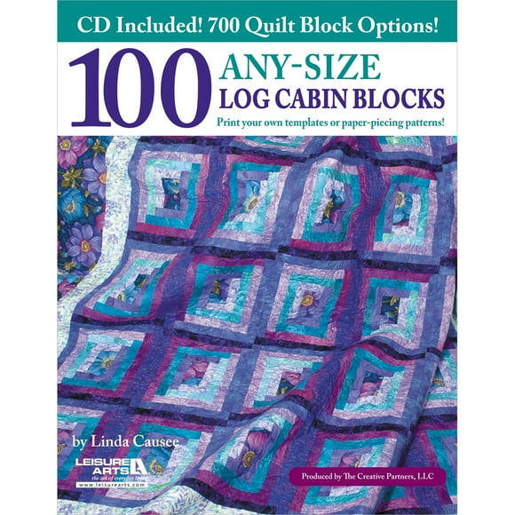 Leisure Arts-100 Any-Size Log Cabin Blocks