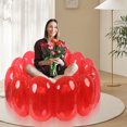 thumbnail image 1 of Inflatable Sofa Chair, PVC Portable Indoor Outdoor Blow Up Couch , Transparent Candy Color Multifunctional Single Inflatable Sofa for Living Room Bedroom Casual Party Pool, 1 of 7