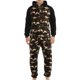 thumbnail image 4 of Pijama de camuflaje de terciopelo de doble cara con capucha informal para hombre, traje unido con cremallera Pompotops oipoqjl29305, 4 of 9
