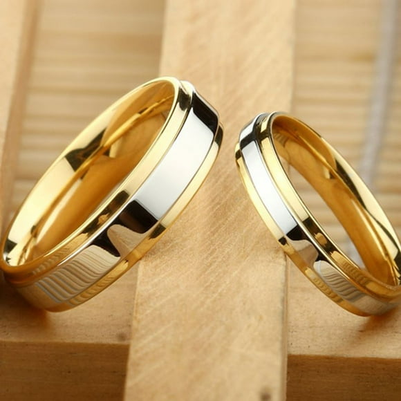 Fashion Lover Couples Women Titanium Steel Engagement Wedding Ring Band Jewelry