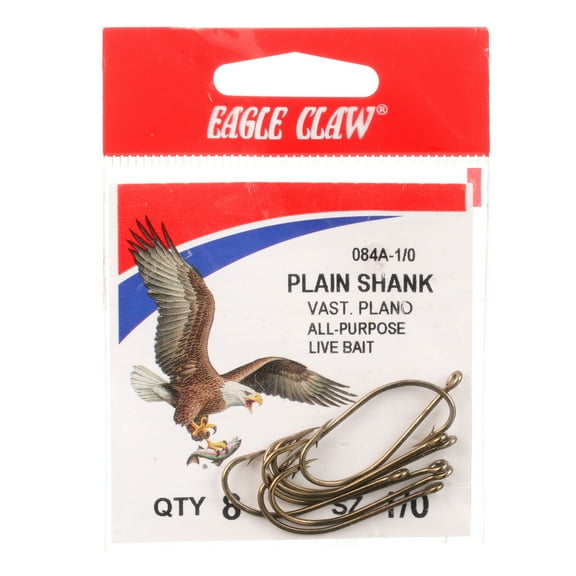 Eagle Claw Lazer Sharp Octopus Long Shank Hook, Bronze, Size 1/0