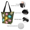 thumbnail image 4 of Fotbe colorful Easter eggs Bolsa de Playa con Estampado, Bolsa de Hombro, Bolsa de Mano Espaciosa, Bolsa de Viaje Ligera, Bolsa de Compras Versátil, 4 of 6