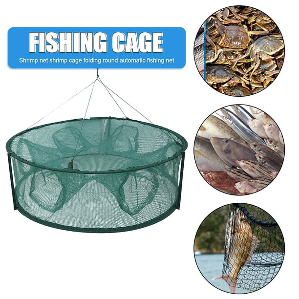 Peggybuy Automatic Fishing Net Trap Cage Folding Round Shape Shrimp Fishing Catcher Other