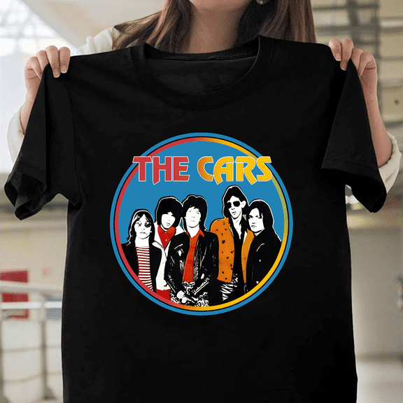 The Cars Vintage Rock Band Black Unisex Fan Gift Tee New Wave Music Art V41146 Unisex T-Shirt, Size Up to 5XL