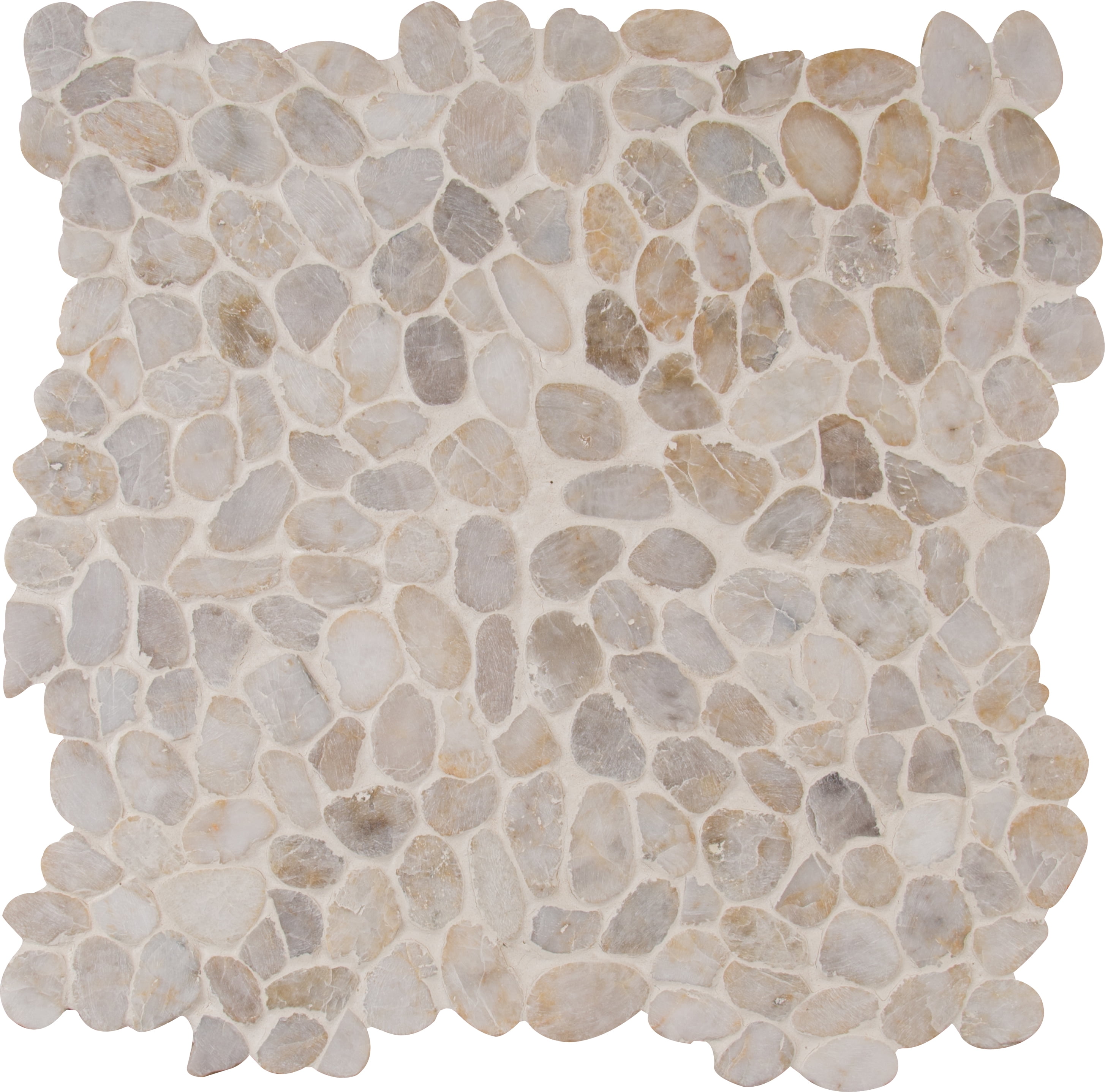 MSI Dorado River Rock 12 in. x 12 in. x 10mm Tumbled Marble Mesh-Mounted Mosaic Tile (10 sq. ft. / case)