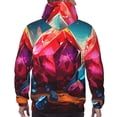 thumbnail image 7 of Kdxio Colorful Stone World Print Mens Casual Hooded Collar Drawstring Hoodies Pullover Sweatshirts Casual Long Sleeve Shirts-Medium, 7 of 7