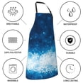 thumbnail image 5 of Kdxio Blue Glitter Sparkles Apron with Pockets Adjustable Kitchen Aprons for Men Women Waterproof Aprons for Cooking,Drawing,Crafting, Baking Household Cleaning, 5 of 5