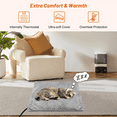 thumbnail image 2 of Heated Cat Bed, BDUN Heating Bed for Cats and Dogs, Waterproof Heating Pad, 17.7''x17.7'', 2 of 7