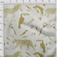 thumbnail image 4 of oneOone Cotton Poplin Olive Green Fabric Tropical Aminal With Leaves Fabric For Sewing Printed Craft Fabric By The Yard 42 Inch Wide, 4 of 4