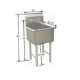 ace 1 compartment stainless steel commercial food preparation sink with
