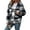 Gray, variant on Womens Fuzzy Fleece Jacket Color Block Cardigan Coats Lapel Outerwear Long Sleeve Jackets Ladies Elegant Coat with Pockets 2024 Fall Winter Clothes Clearance,Pink,XX-Large