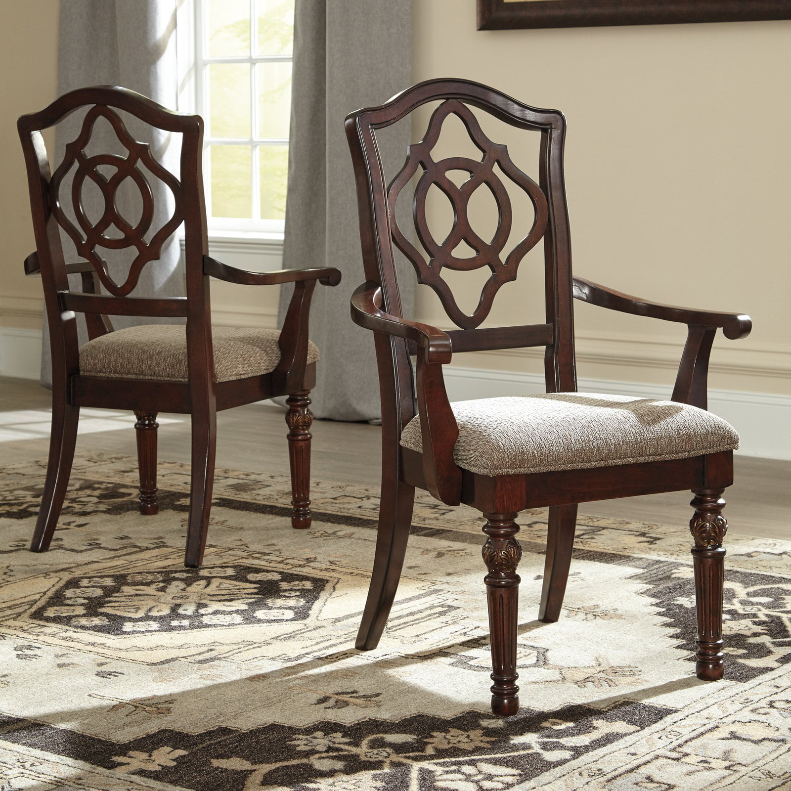 Signature Design by Ashley Leahlyn Arm Dining Chair - Set of 2