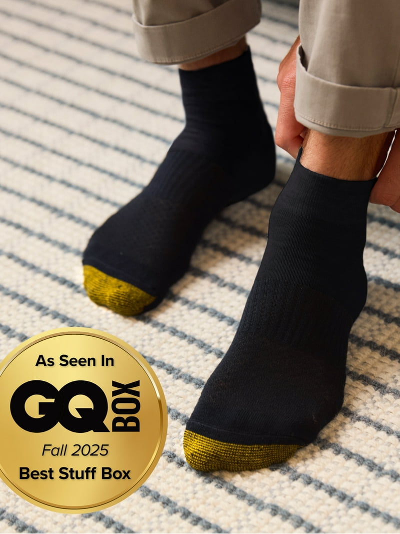 GOLDTOE Edition Men's Classic Sport Cushion Quarter Socks, 6-Pack -  Walmart.com