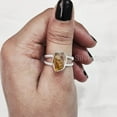 thumbnail image 3 of Natural Citrine Ring, Rough Citrine Gemstone Ring, November Birthstone, Twisted 2 Band, 925 Sterling Silver, Womens Ring, Christmas, Thanksgiving, Handmade, Statement Jewelry, Rough Gemstone Jewelry, 3 of 6