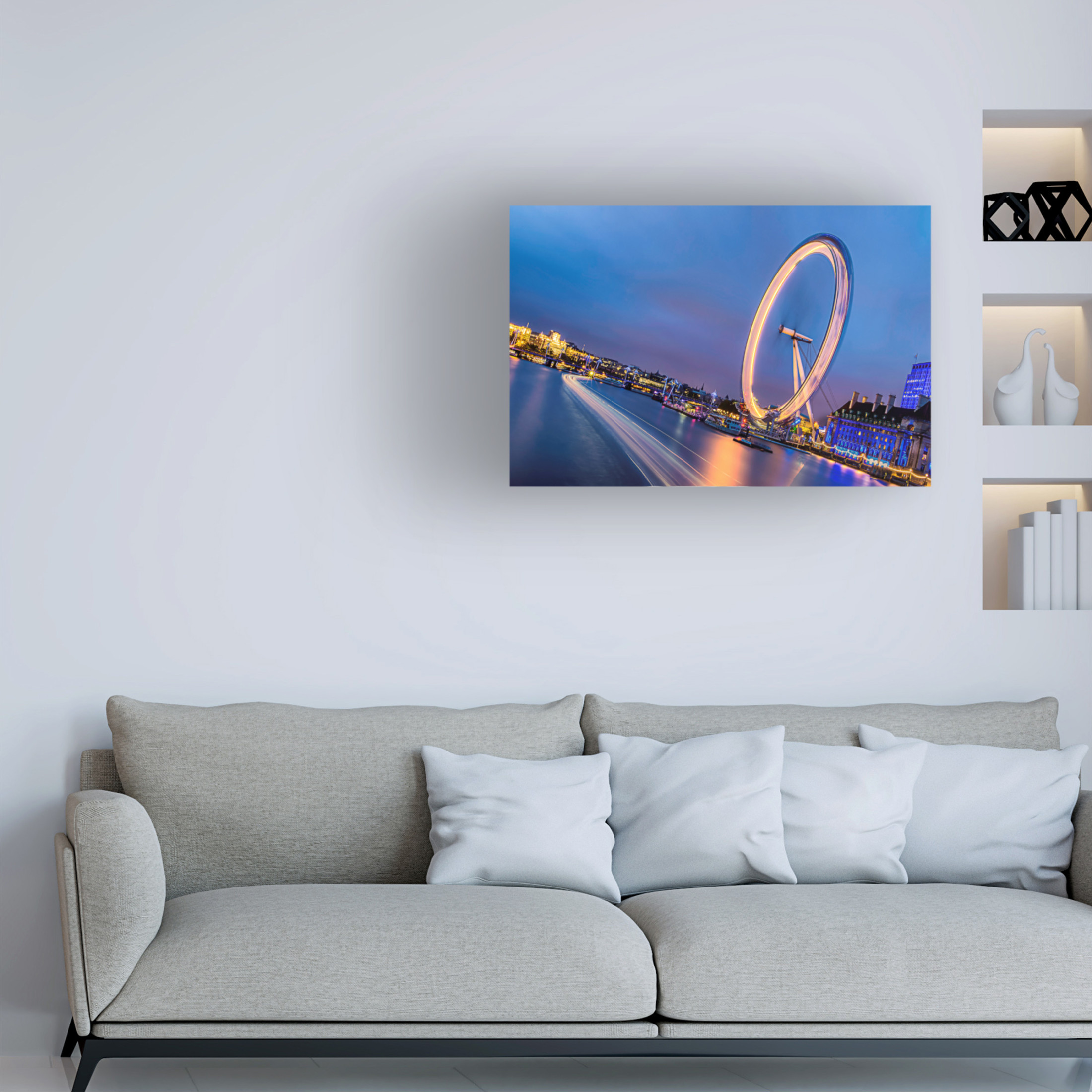 Canvas Wall Art - Ahmed Lashin 'Crazy London 1' Wall Art for Living Room, Bedroom, or Office Décor by Trademark Fine Art - 19 x 12 Inches