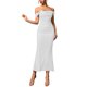 thumbnail image 3 of Vestido Maxi con Hombros Descubiertos, Corsé Fruncido, Ajustado, Vestidos Formales para Invitadas de Boda para Mujeres L, 3 of 8