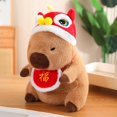 thumbnail image 3 of Muñeco de peluche de capibara de Año Nuevo, lindo capibara de anime, juguete esponjoso de peluche kawaii, regalo de Navidad, animales de peluche suaves, 3 of 5