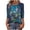 #0298-Navy, variant on Pounoo Womens 3/4 Sleeve Tops Crewneck Floral Print Relaxed Fit Breathable Blouse Tropical Flower Vacation Casual Spring Summer Everyday Outfits Gift