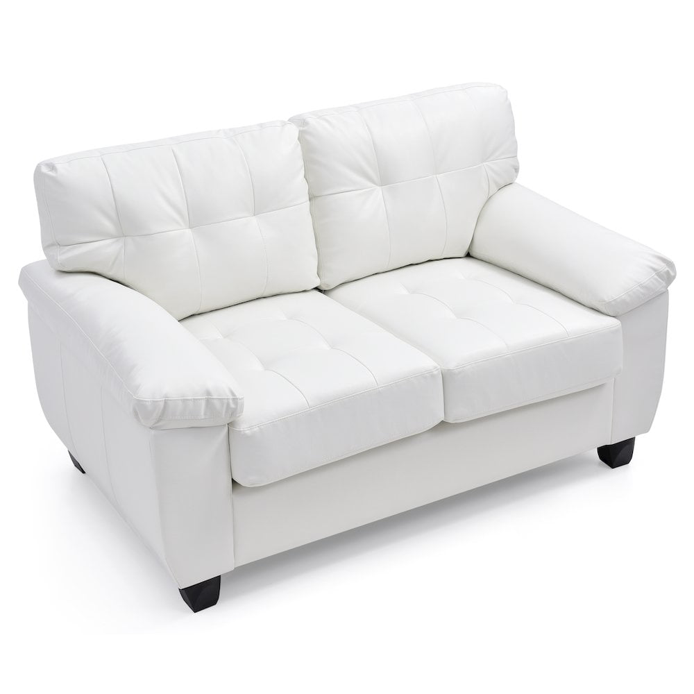 Glory Furniture Gallant Loveseat in White Color