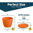 thumbnail image 2 of Yellow 6-Inch Plant Pots with Drainage & Saucers 6 Pack, Indoor & Outdoor Planters for Houseplants, Herbs, and Flowers, Durable & Weatherproof Material, Stackable, Lightweight, Minimalist Design, 2 of 4