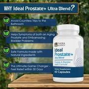 Ideal Prostate Plus Ultra Support Supplement Powerful Prostate Supplement for Men Natural Prostate Relief with Saw Palmetto, Beta Sitosterol, Lycopene, Zinc, Horsetail & Vitamin D3 60 Capsules