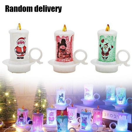 

Christmas Decoration Small Night Light Candle Light LED Candle Snowman Light