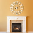 thumbnail image 4 of Utopia Alley CL23WW 30 in. Manhattan Industrial Analog Wall Clock; Distressed White, 4 of 10