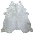 thumbnail image 1 of HomeRoots 334420 Silver Devore on White Brazilian Cowhide Rug, 1 of 1