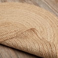 thumbnail image 5 of VHC Brands Farmhouse Coastal Flooring Harlow Natural Jute Area Rug w/Non-Slip Pad- 3' Round, Tan, 5 of 7