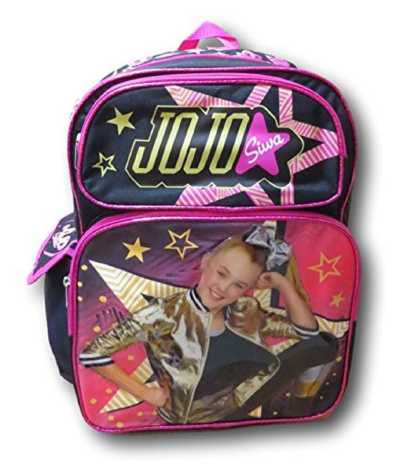 Licensed - JoJo Siwa Black Deluxe 16" School Bag Backpack - Walmart.com