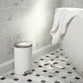thumbnail image 5 of simplehuman 6 Liter / 1.6 Gallon Semi-Round Bathroom Step Trash Can, White Steel, 5 of 5