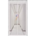 thumbnail image 1 of Puerta de pantalla magnética con 32 imanes, cortina de malla resistente, se adapta a puertas de hasta 39 x 82 pulgadas, pantalla de puerta apta para perros y mascotas, color negro Adepaton WMZL-315-2, 1 of 7