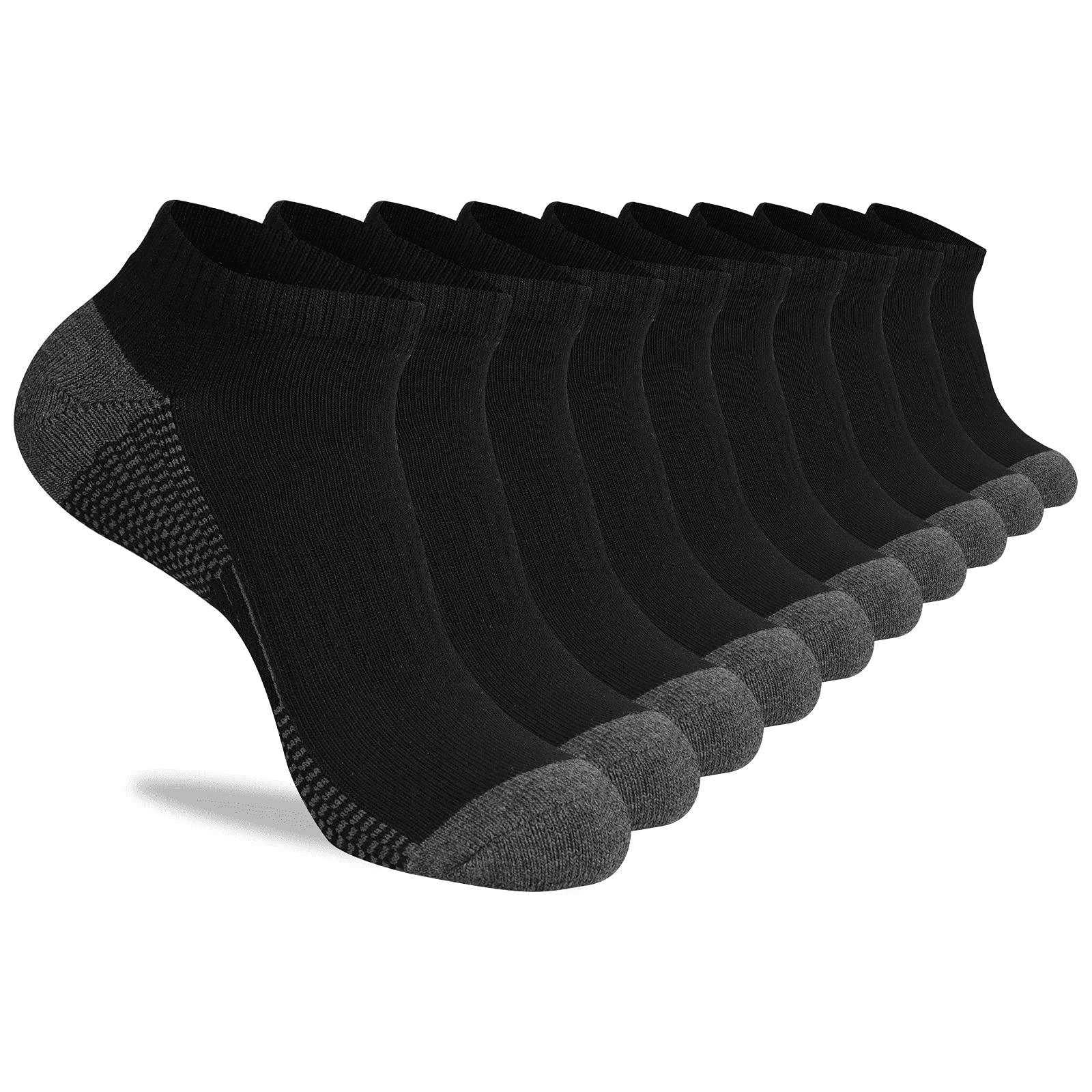 COOPLUS Mens 10 Pairs Athletic Ankle Socks Men's Breathable Low Cut