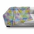 thumbnail image 3 of Psychedelic Soft Flannel Fleece Blanket, Blurry Rainbow Tones Inspired Flower Leaves Pattern Dreamy Retro Botany Design, Cozy Plush for Indoor and Outdoor Use, 60" x 80", Multicolor, by Ambesonne, 3 of 6