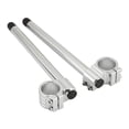 thumbnail image 2 of Universal 37mm CNC Fork Clip-ons Handle Grip Handlebar for Motorcycle Silver, 2 of 8