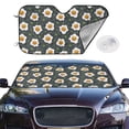 thumbnail image 2 of Haiem Cute Poached Eggs Car Windshield Sun Shade - Blocks UV Rays Sun Visor Protector, Sunshade to Keep Your Vehicle Cool, Universal Fit SUV Van Sedan-Small, 2 of 7