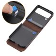 thumbnail image 5 of Nalacover Case for Samsung Z Flip4, PU Leather Wallet Phone Crossbody Flip Case with Credit Card Holder and Shoulder Wrist Strap Magnetic Stand Shockproof Cover for Samsung Galaxy Z Flip4, Brown, 5 of 8