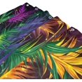thumbnail image 3 of Coolnut Mardi Gras Colored Feathers Bath Curtain Rugs Sets 2 Pcs, Bathroom Theme Set with Shower Curtain and Non-Slip Carpet -12 Hooks-60X72in558 Home Decor, 3 of 7