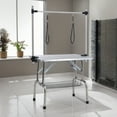 thumbnail image 3 of Pefilos 42" Dog Pet Grooming Table, Adjustable Arm Foldable Non-Slip Top, Rust-Proof, Waterproof, Warp-Free Trimming Table for Pets, Gray, 3 of 12