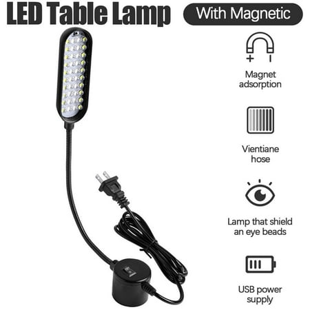 

40 LEDs Sewing Machine Light Gooseneck Work Light with Magnetic Mounting Base Single or Double Color LED