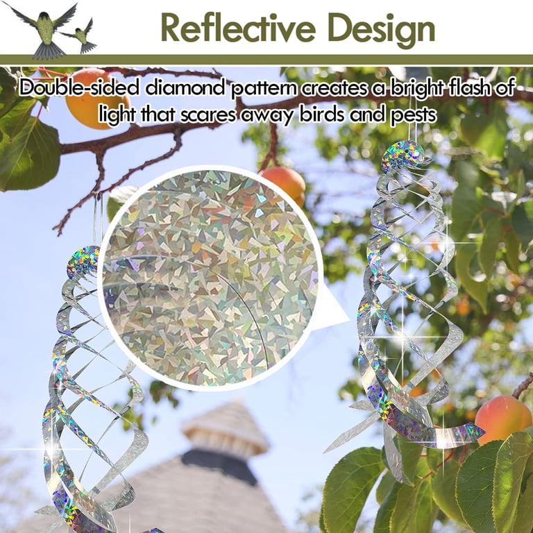 IC ICLOVER Bird Scare Reflector Spirals, 6-Pack 15.8 Inch photo 3