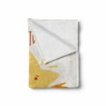 thumbnail image 2 of Cartoon Soft Flannel Fleece Throw Blanket, Twinkle Little Star Phrase Happy Yellow Art Illustration, Cozy Plush for Indoor and Outdoor Use, 50" x 60", Mustard Dark Orange, by Ambesonne, 2 of 6