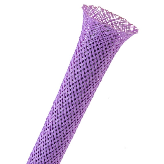 1/2" PET Expandable Braided Sleeving - Color: Purple - Length: 100 FT