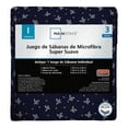 thumbnail image 1 of Juego De Sábanas Mainstays Individual Hojas Azul, 1 of 4