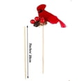 thumbnail image 1 of Nvzi 12 piezas de adornos navideños artificiales de pájaros cardenales rojos con palo de bambú y pinza, piñas rojas, pájaros con plumas realistas para decoración de árboles de Navidad, 1 of 1