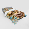 thumbnail image 2 of Ambesonne Colorful Bedding Set 4 Pcs, Tropic Reptiles Iguana, Queen, Multicolor, 2 of 2