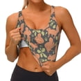 thumbnail image 3 of Uemuo Squirrel And Nuts Pattern Women's Sports Bra - High Impact Support, Breathable, and Comfortable Athletic Bra for Running, Yoga, and Workouts, 3 of 9