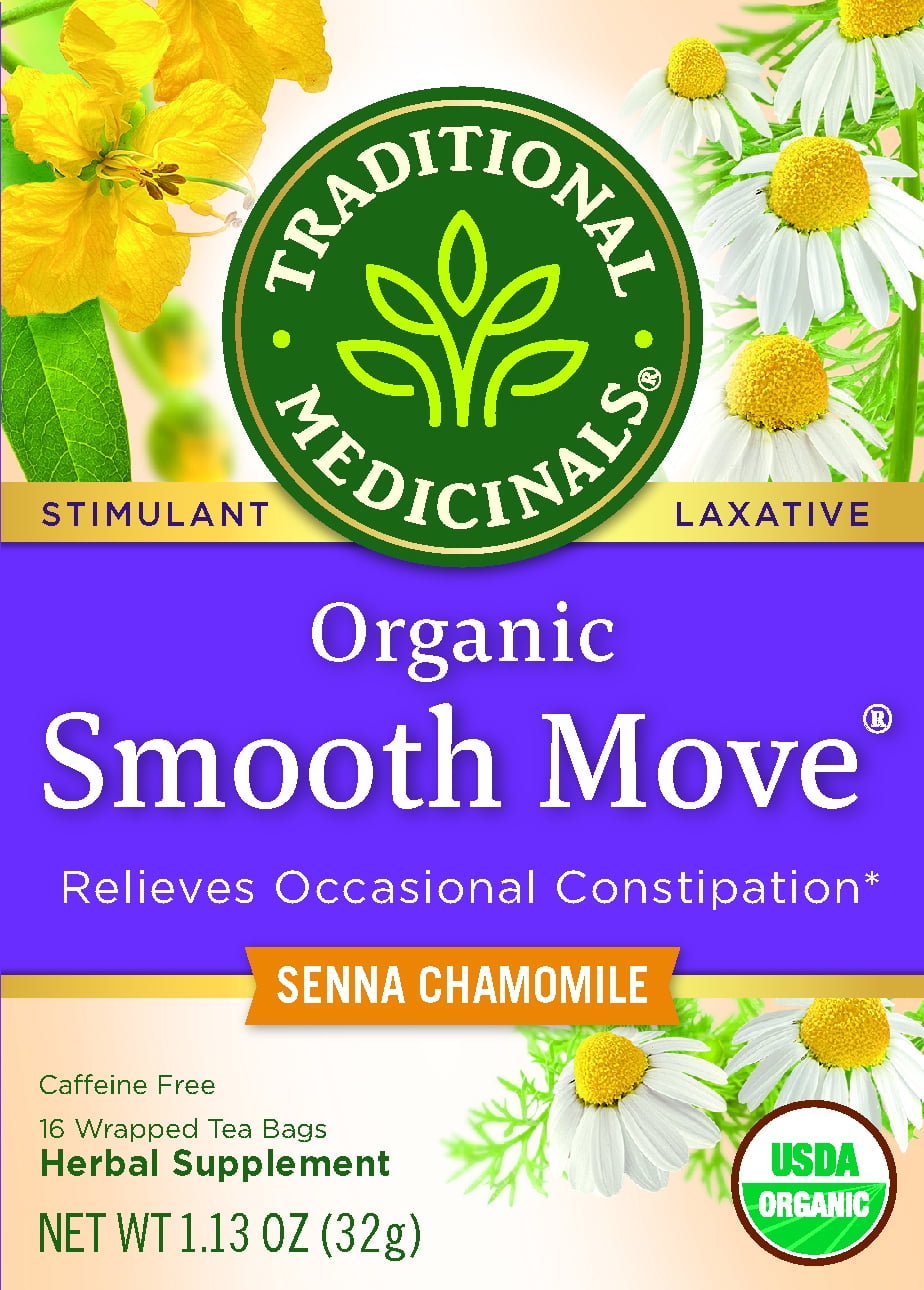 Traditional Medicinals Smooth Move Organic Senna Chamomile Herbal Supplement, 16 count, 1.13 oz