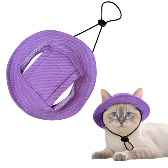 2026 Pet Gifts Bucket Hats For Dogs Summer Round Brim Pet Hat With Ear Holes & Neck Strap Adjustable Outdoor Climbing Sun Visor Hat Sunshade Strangulation Cap For Small Medium Cats Dogs K Pet Hats