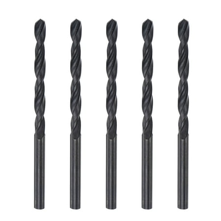 

Uxcell 6542 High Speed Steel Twist Drill Bit Fully Ground Black Oxide 5mm Drill Dia 85mm Total Length 5Pack